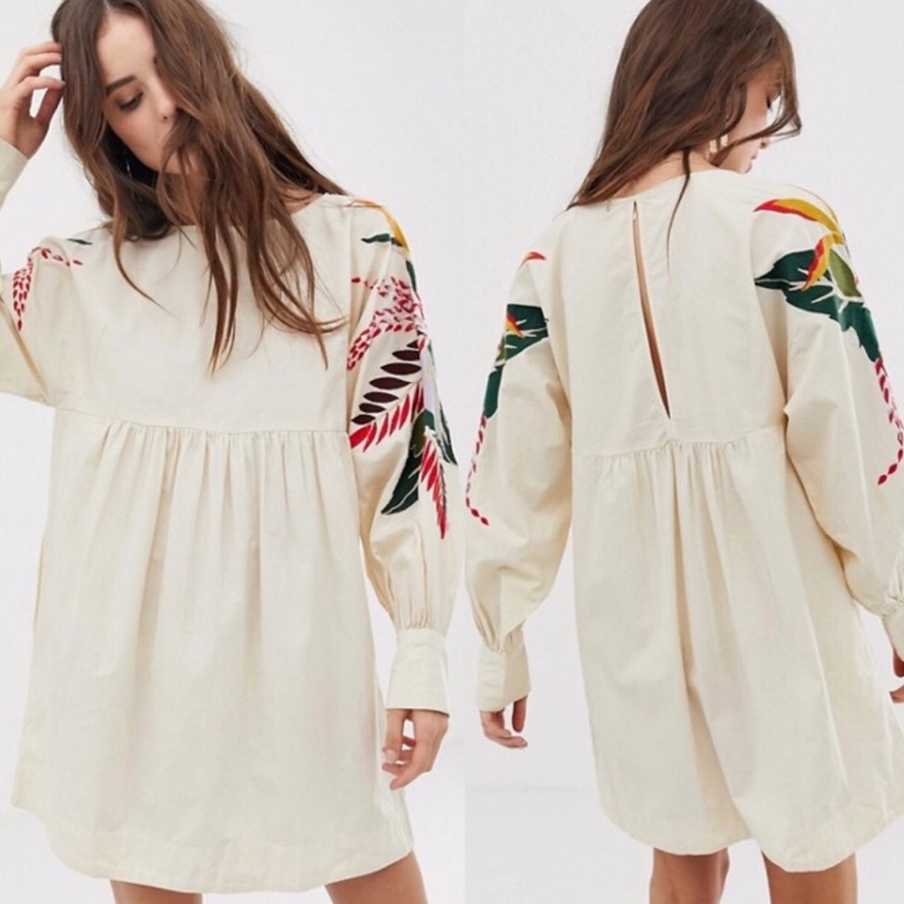 Free People Mini Obsessions embroidered dress S